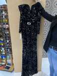 Rochie neagra cu paiete 38-40