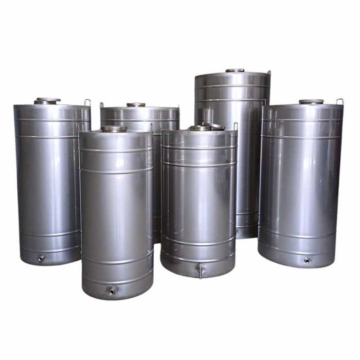 Butoi din inox cu capac filet si robinet