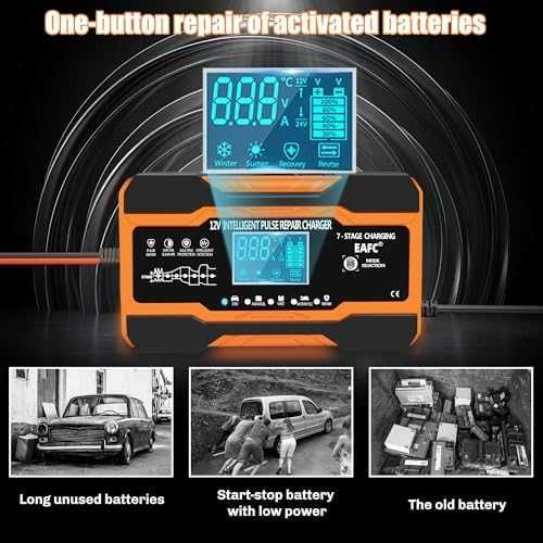 Ново Смарт зарядно 12V 12A за акумулатори LCD дисплей, бързо зареждане