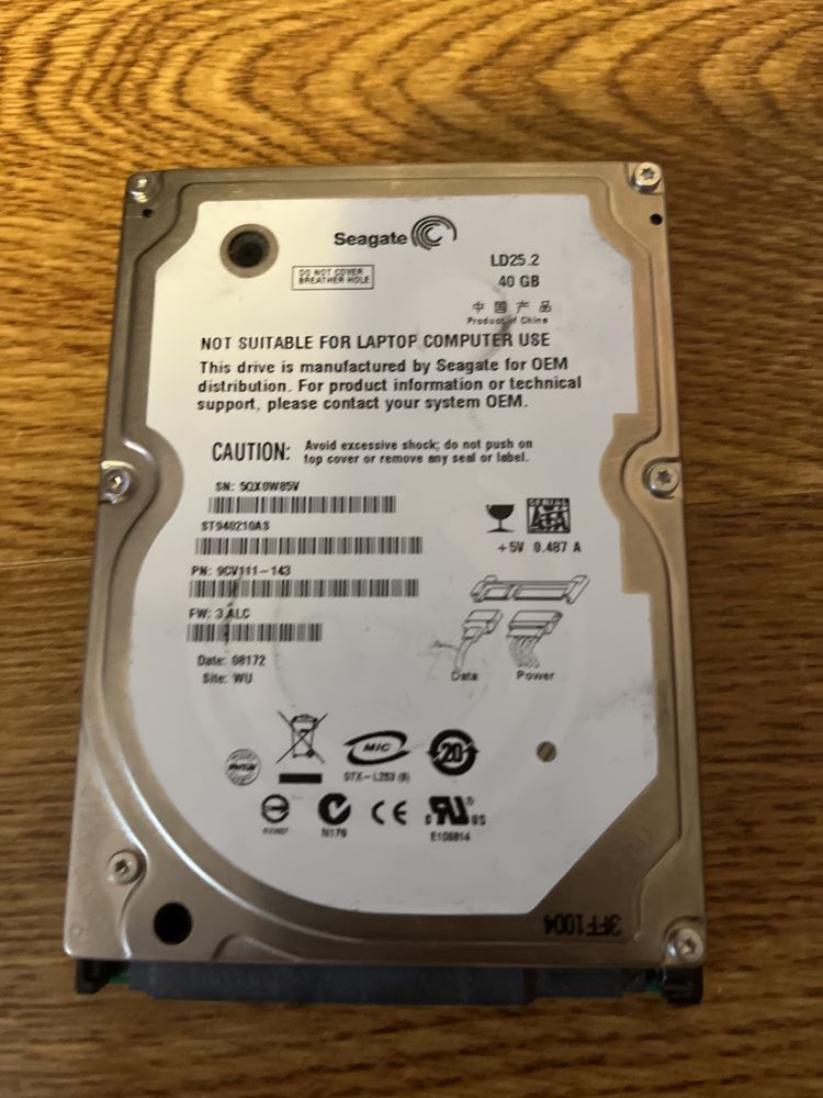 Hard disk laptop 1.8 “ 40 gb
