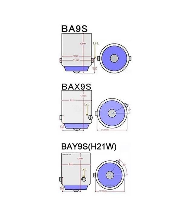 крушка vision h21w bay9s 12 / 24v 18x smd led, неполярни, canbus, ...