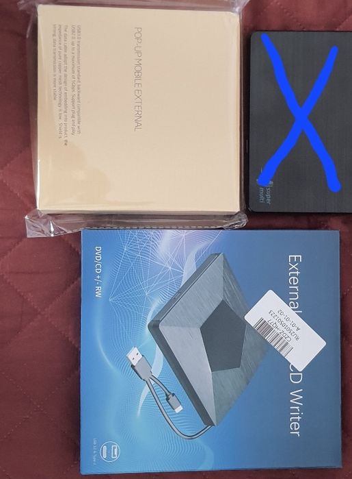DVD RW Extern. Sunt noi nefolosite.