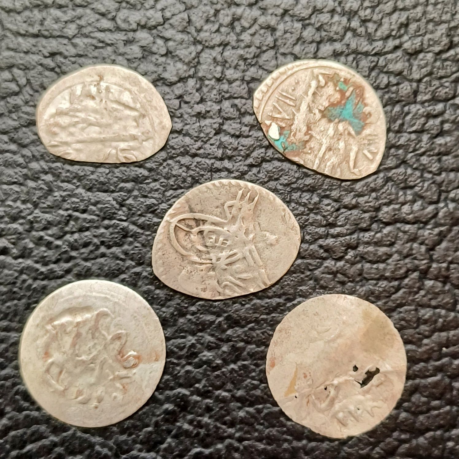 5 Monede vechi argint AKCE Imperiul Otoman secolul 17-18