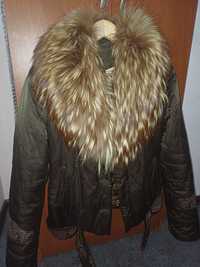 Куртка (парка) осень-зима с натуральным мехом (отстегивается)