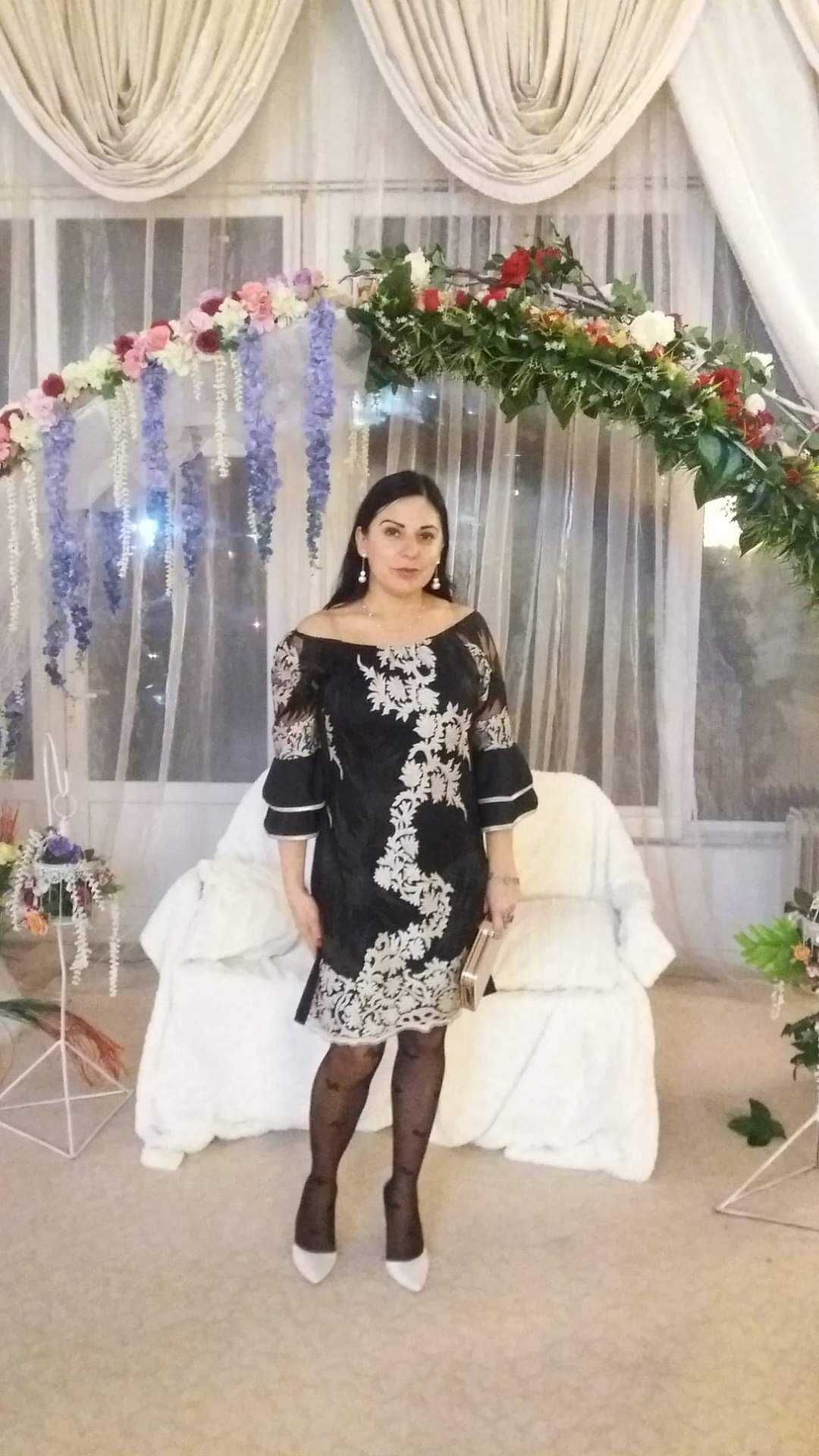 rochie seară negru cu argintiu