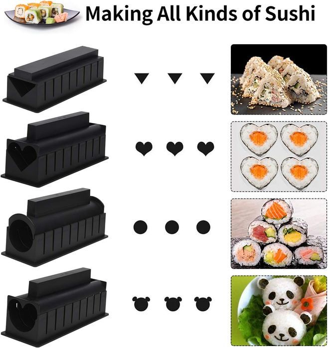 Set complet preparare sushi, plastic premium din 12 piese, Negociabil