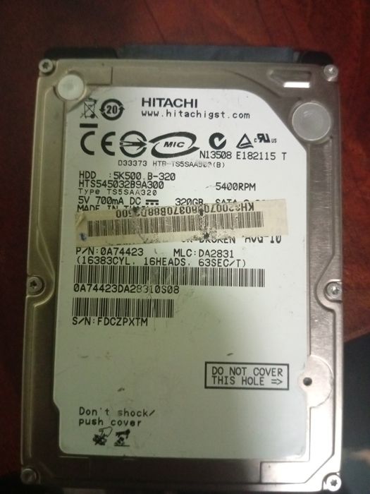 Жёсткий диск Hitachi 320GB (2.5", SATA)