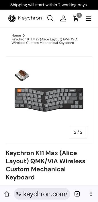 Keychron K11 Max Hotswapable(Alice Layout) QMK/VIA Wireless Custom Mec