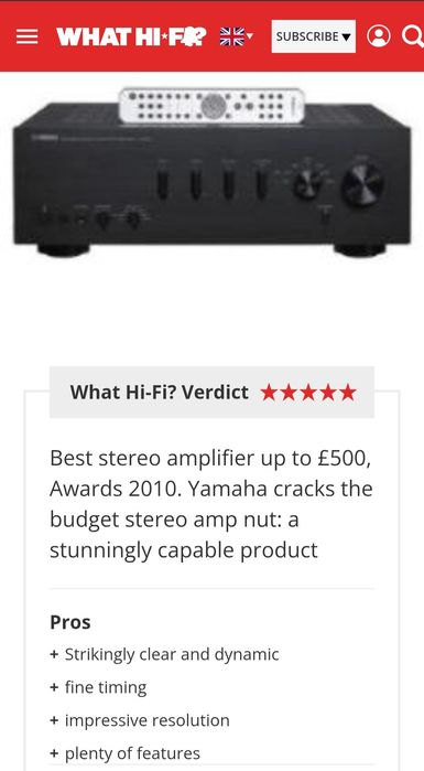 Amplificator stereo Yamaha A S500