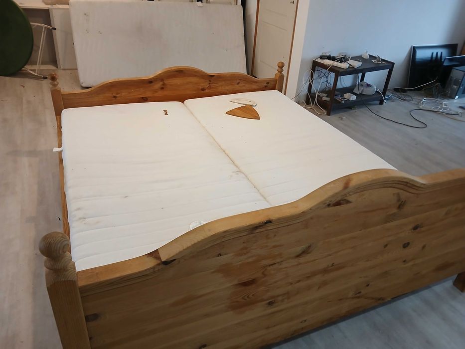 Pat lemn masiv, complet, 180 cm x 200 cm