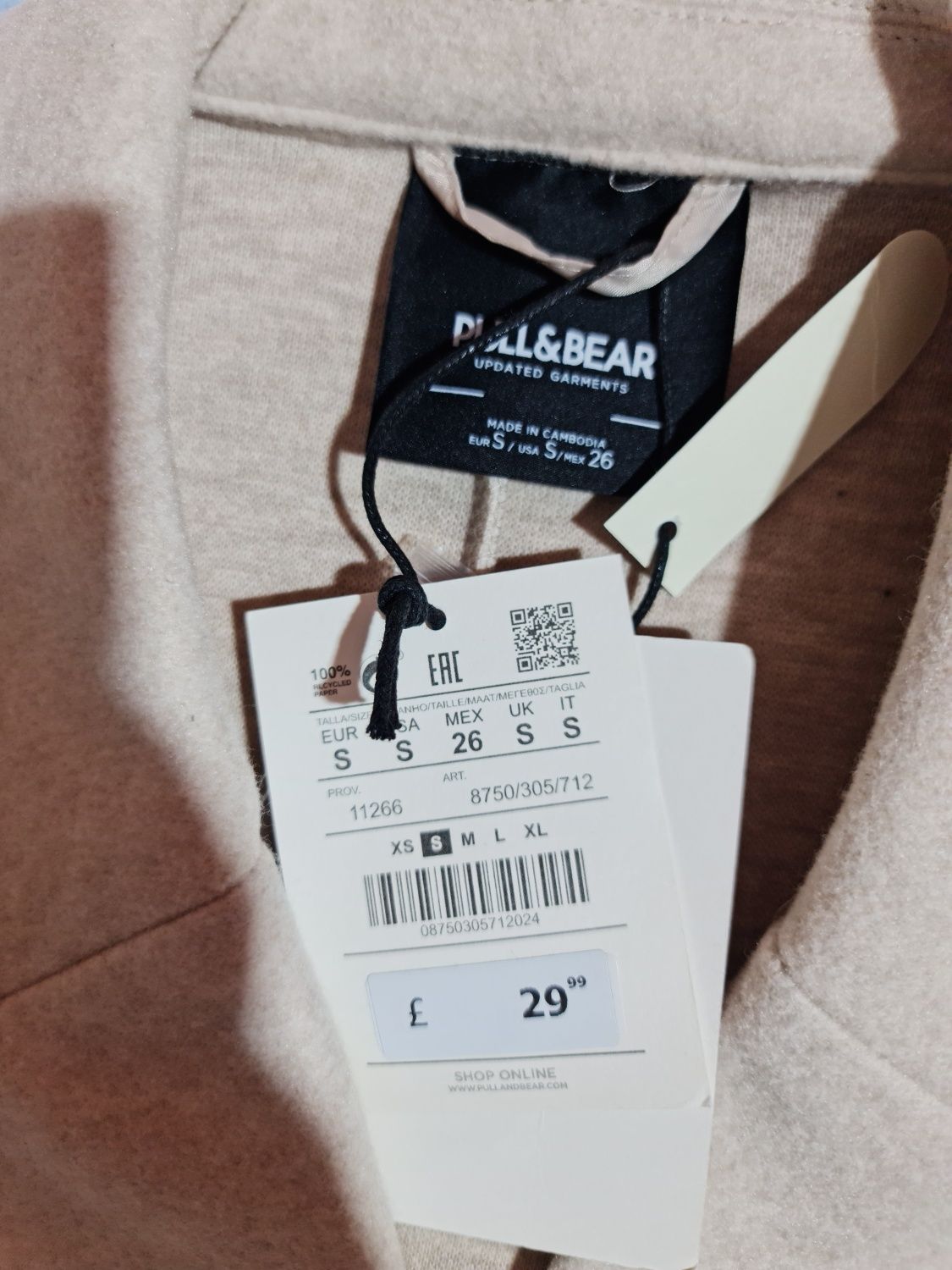 Pull and bear tailored coat S