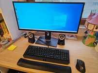 Calculator PC desktop gaming complet cu tastatura, mouse, monitor 29''