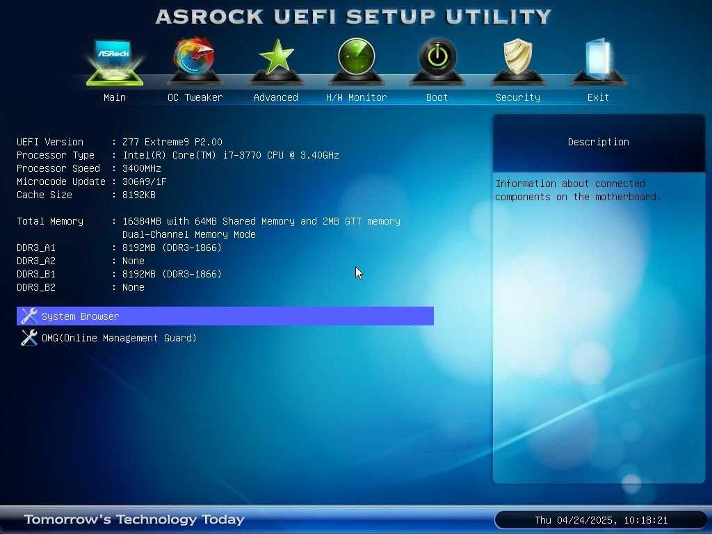 Дъно Дънна платка ASRock Z77 Extreme9 LGA 1155 DDR3 OVERCLOCK