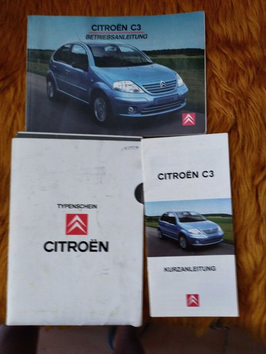 Упътване книжка за Citroen C3, 2005 година, на немски език.