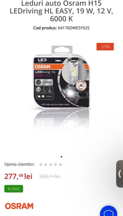 Bec led osram H15