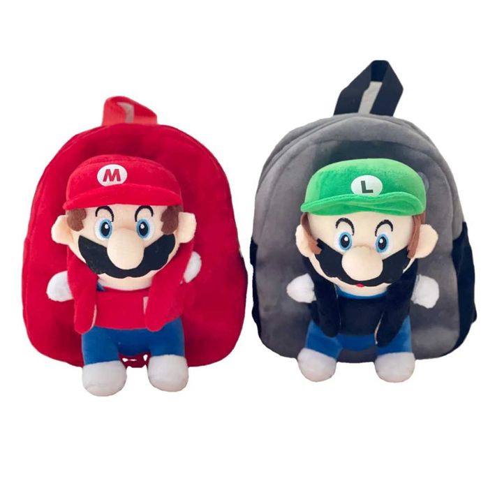 Плюшена Чанта за Деца Раница за Училище Супер Марио Super Mario