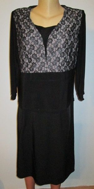 Rochie neagra cu dantela bust