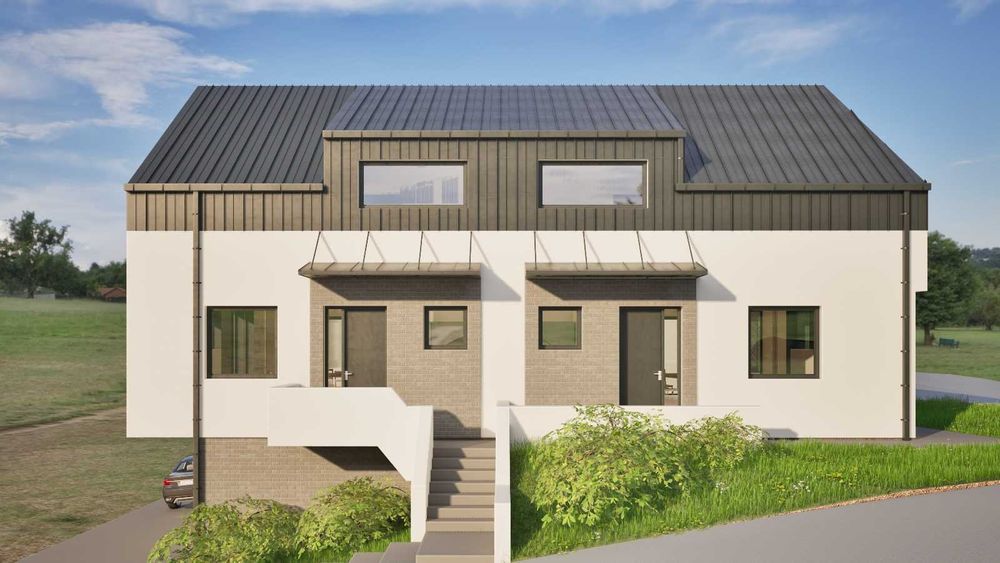 Vanzare casa cuplata cu panorama 156 mpu, 2 garaje zona Dambul Rotund