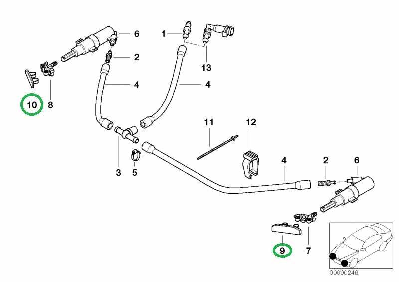 BMW E46 Капачки за пръскалки на фарове БМВ Е46