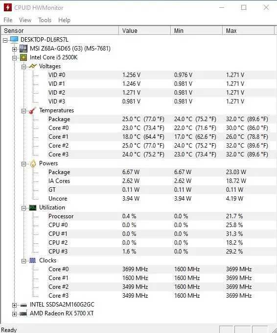 Intel Core i5 2500K (отключен множител)