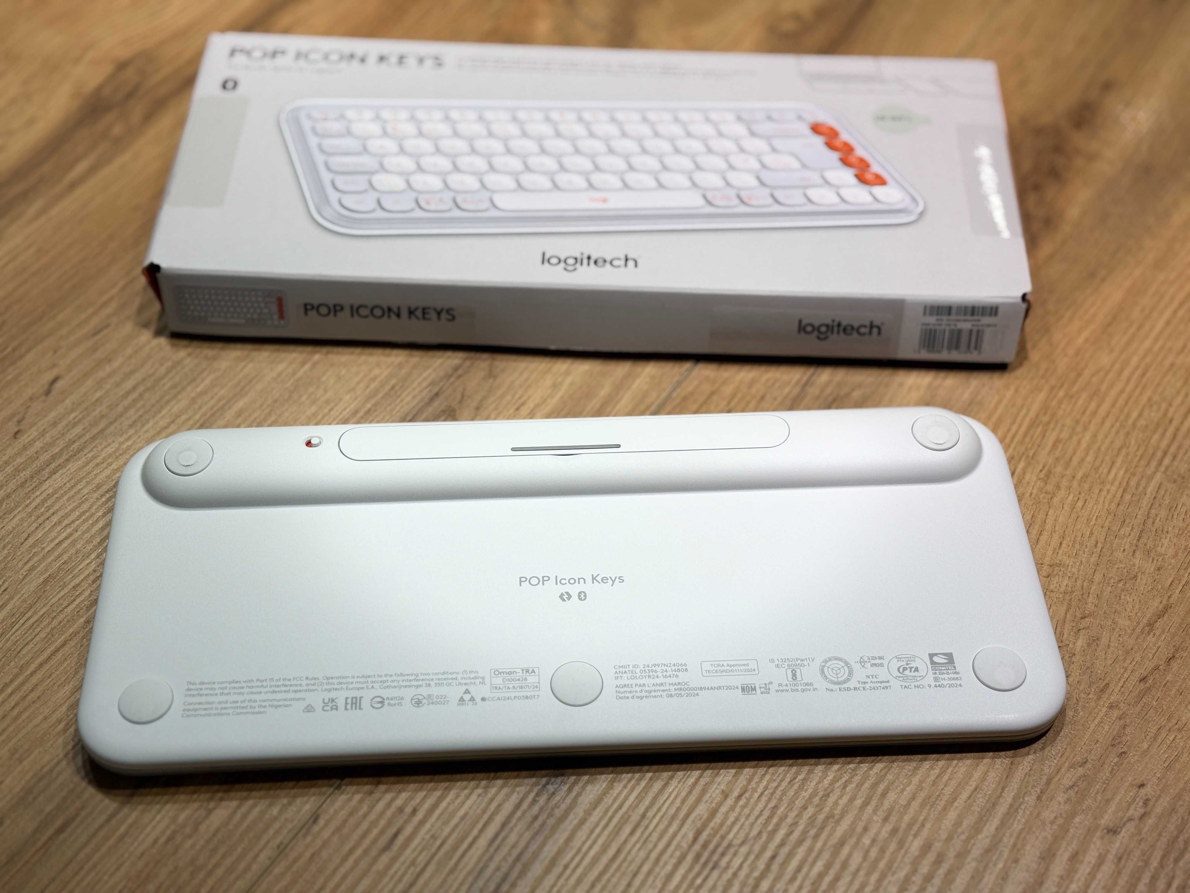 Logitech Pop Icon Keys - бяла безжична клавиатура