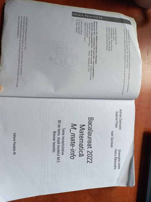 Culegere de matematica pentru bacalaureat 2022