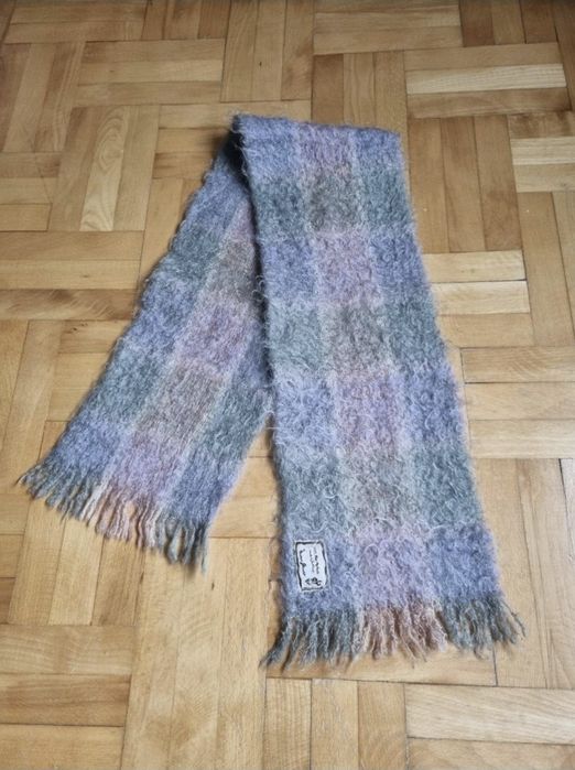 Eșarfă 100% Mohair Andrew Stewart, Plaid Multi-color