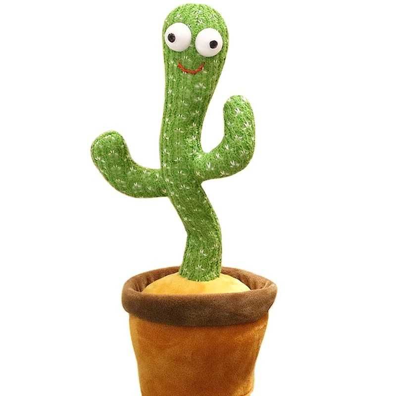 Jucărie Cactus Dansator - Cântă, Dansează, Imita + Puzzle Lemn CADOU!