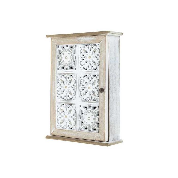 Декоративна кутия за ключове Mercado Trade, Дърво, Бял