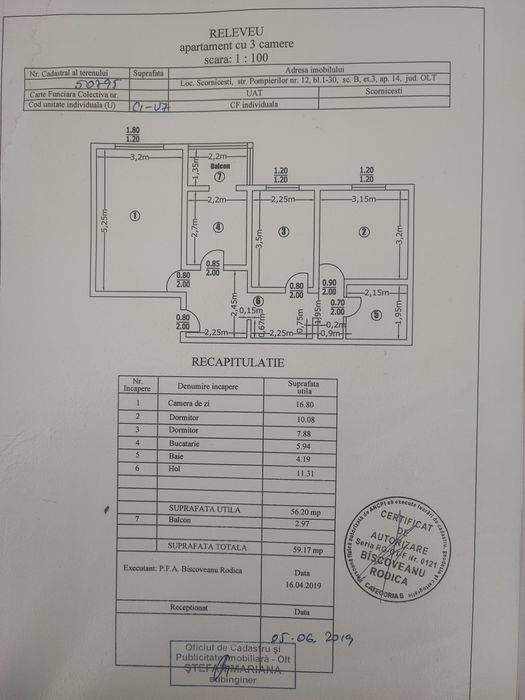 Apartament 3 camere Scornicesti