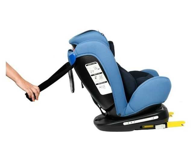 Туити Синьо столче за кола с Isofix, въртящо се на 360 градуса