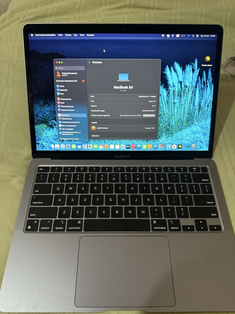 Macbook air 13inch ml 8/256gb почти янги