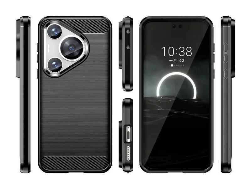 Huawei Pura 70 / Pura 70 Pro / Ultra - Удароустойчив Кейс Гръб CARBON