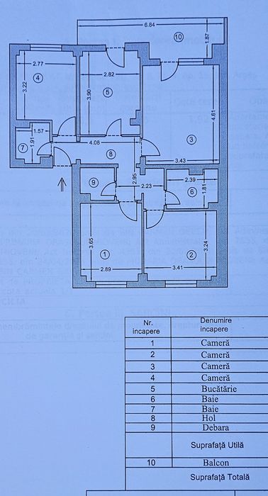 MIOVENI Central Apartament 4 camere cf 1 decomandat 86mp Rate Credit