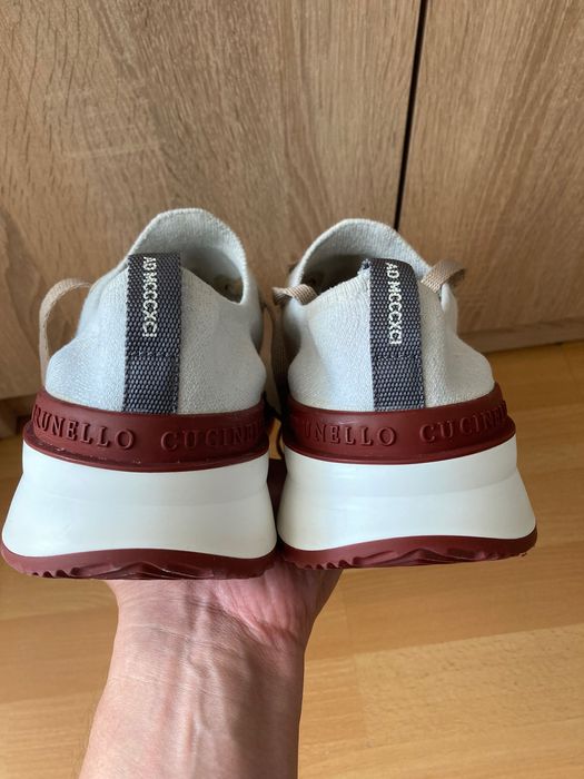 Brunello Cucinelli - Suede-Trimmed Stretch-Knit Sneakers - Neutrals