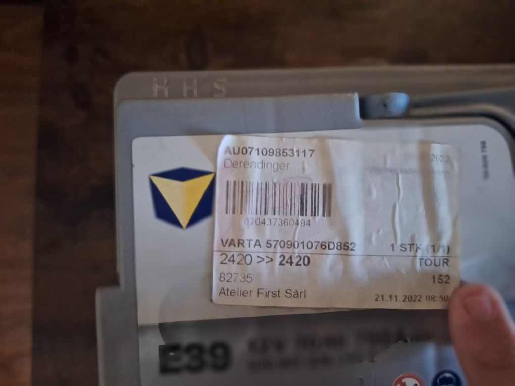 Акумулатор VARTA Silver Dynamic AGM, 12 V, 70 Ah, 760 A