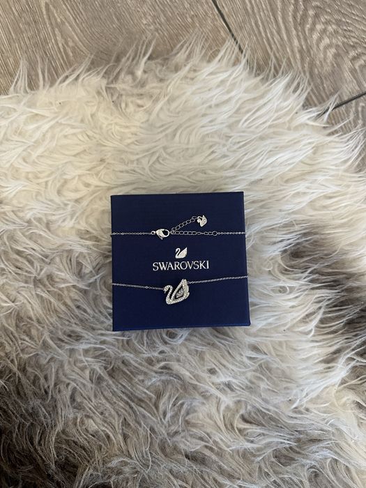 Lant Colier Lantisor Swarovski Dancing Swan silver