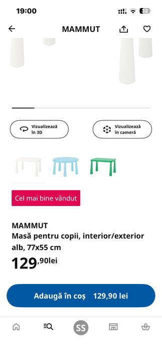 Set masa cu scaune copii Ikea