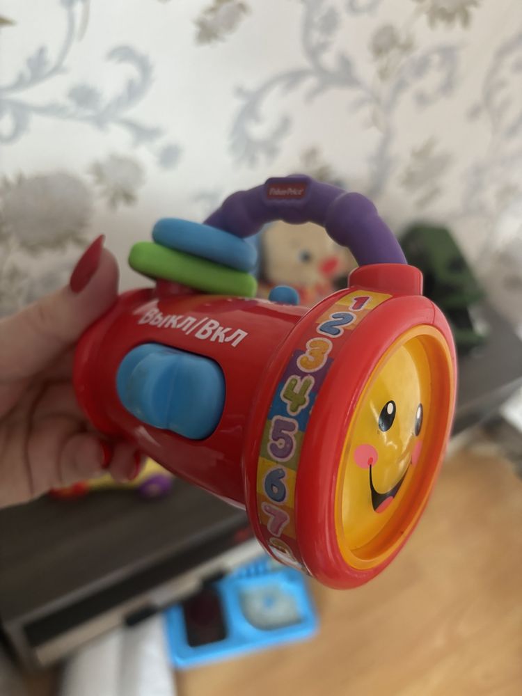 Игрушки Fisher price Фишер прайс телефон , фонарик, пианино, Щенок