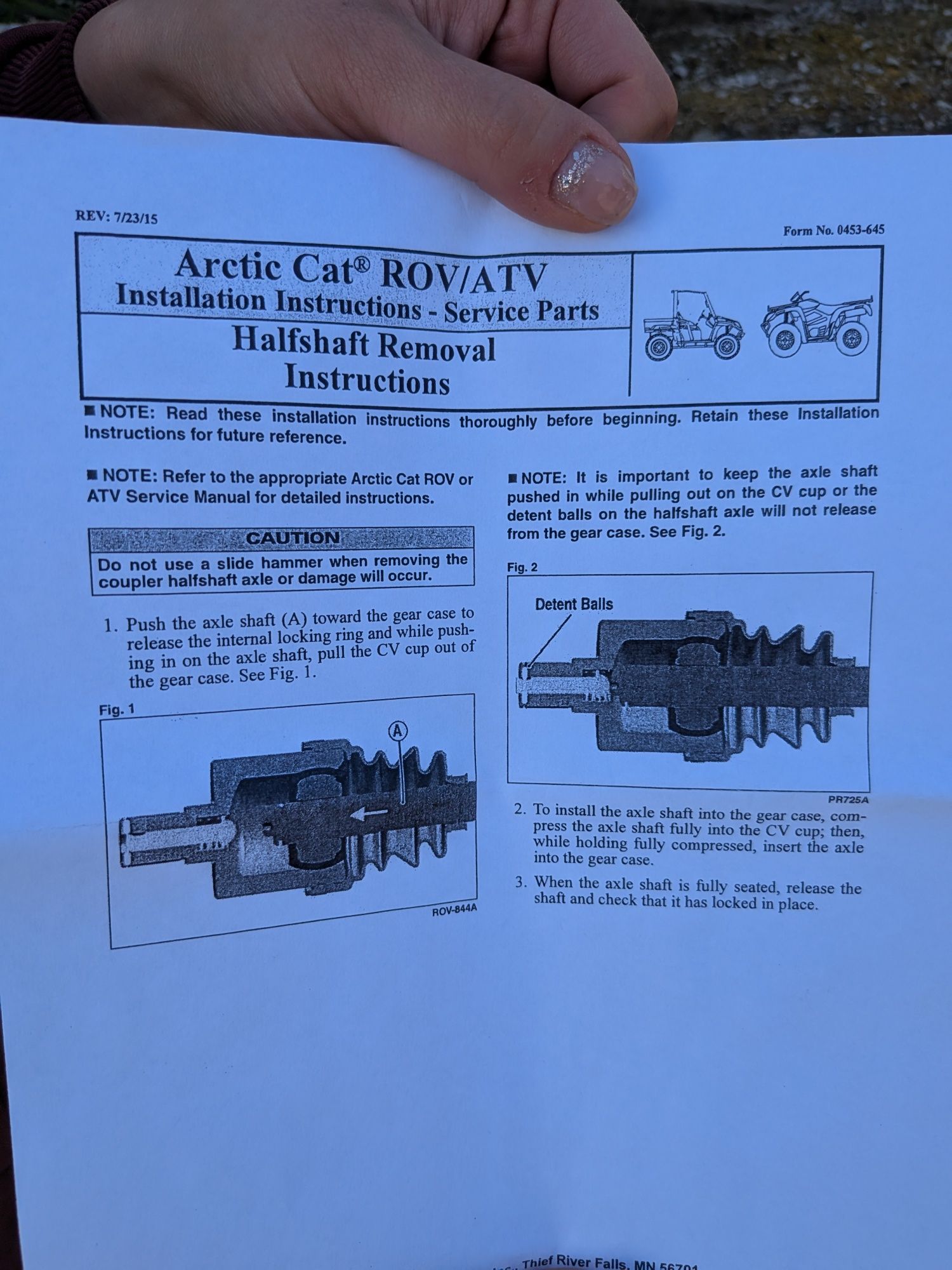 Чисто нова полуоска UTV Arctic Cat