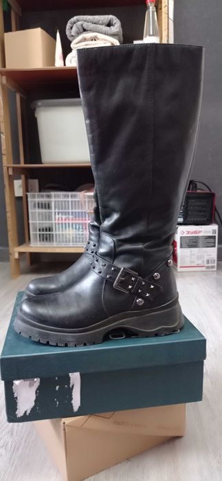 Сапоги еврозима натуральная кожаные 38 размер. Respect