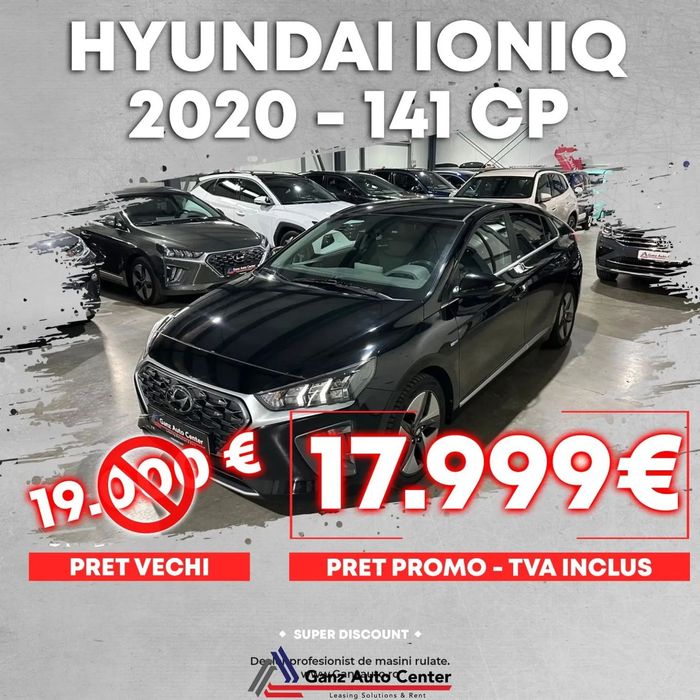 Hyundai IONIQ Hyundai Ioniq Hybrid 141 CP - Faruri LED - Scaune Incalzite