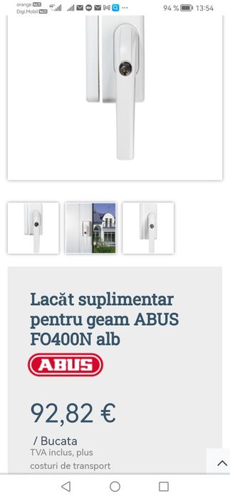 Încuietoare suplimentara fereastra