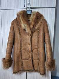 Палто от естествена кожа от лисица