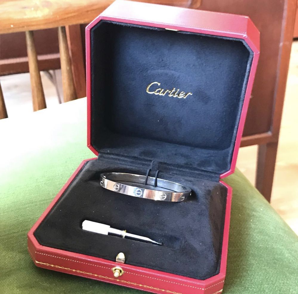 Brățară Cartier LOVE aur alb 750