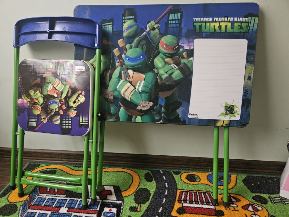 Детска сгъваема маса със стол костенурки нинджа