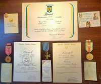 Lot medalii, insigne si brevete