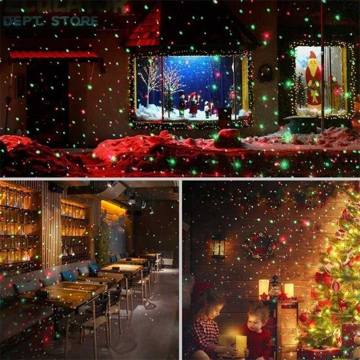 Коледен лазерен прожектор Star Shower фасадна украса