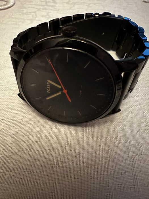 Ceas Fossil pentru domni + curea metalica sigilata - negru