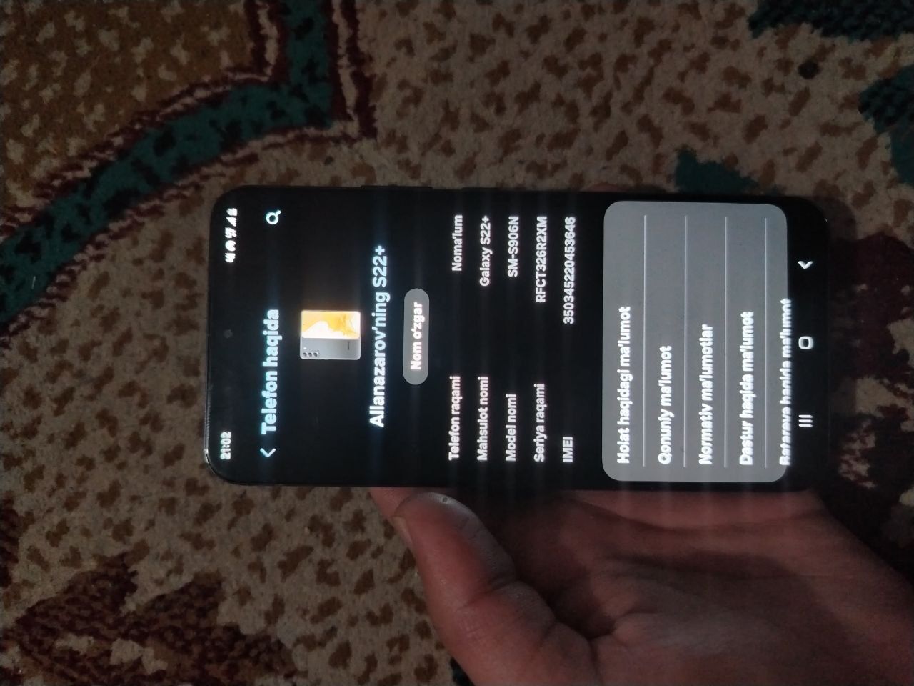 Samsung S22+ sotiladi srochni